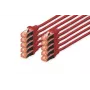 DIGITUS savienotājkabelis - CAT6 - S/FTP - Snagless - Cu - 3m - sarkans - 10pk