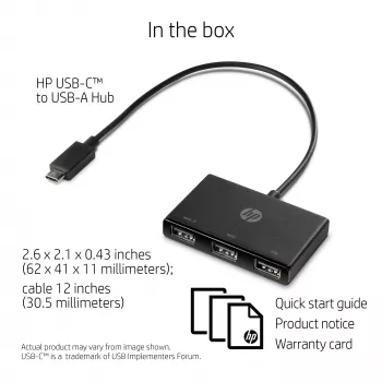 HP USB-C uz USB-A Hubs