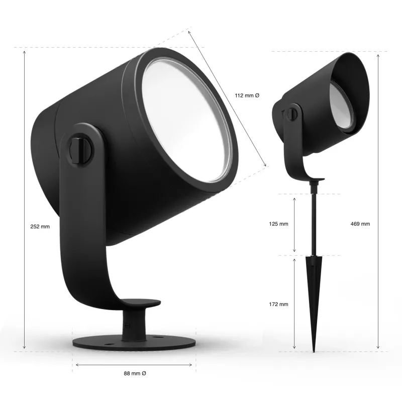 Philips Hue White and colour ambience Lily XL āra prožektors