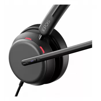 Lenovo 4Z21P85373 austiņas/headset Vadu Galvas saite Birojs/Zvanu centrs USB Type-C / USB Type-A Melns