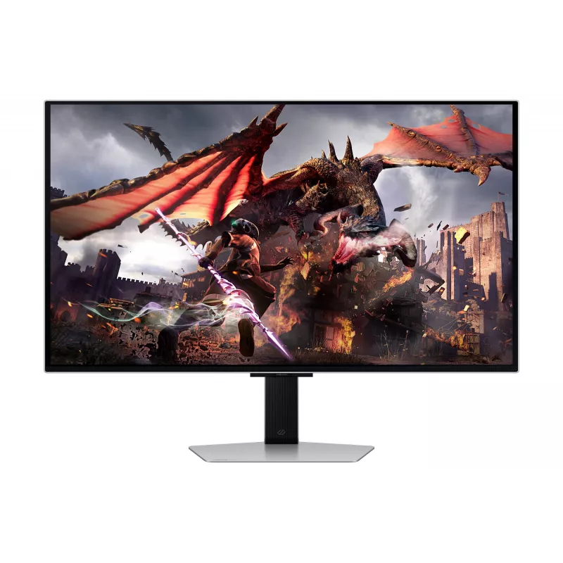 Samsung G80SD datora monitors 81,3 cm (32 collu) 3840 x 2160 pikseļi 4K Ultra HD OLED Sudrabs