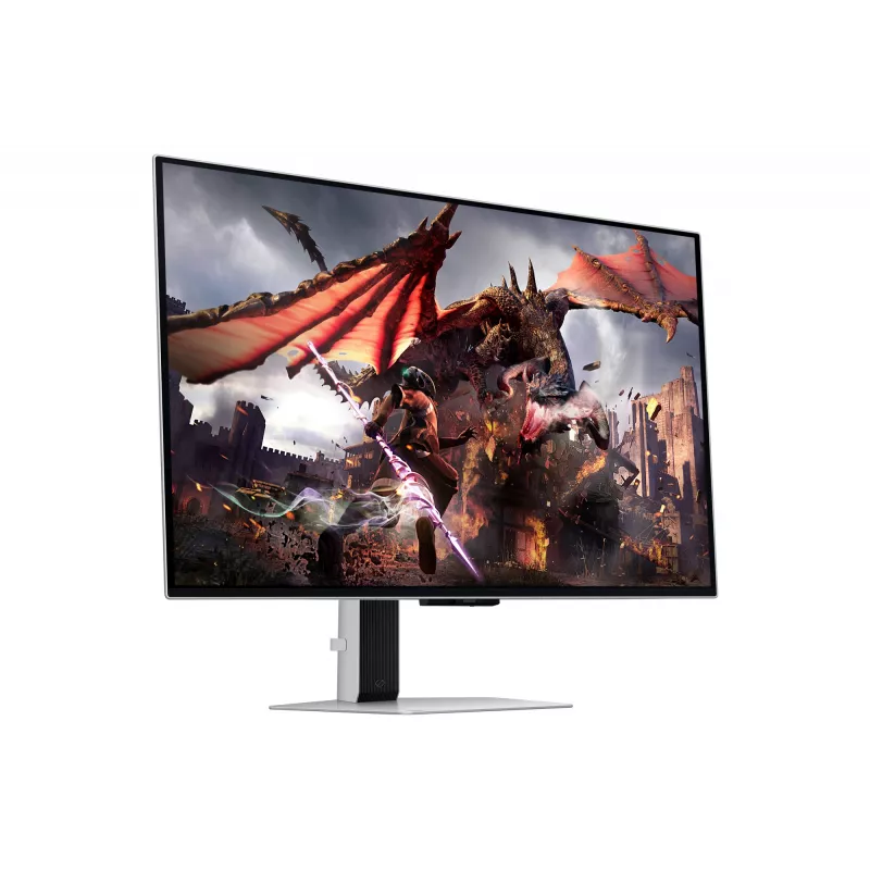 Samsung G80SD datora monitors 81,3 cm (32 collu) 3840 x 2160 pikseļi 4K Ultra HD OLED Sudrabs