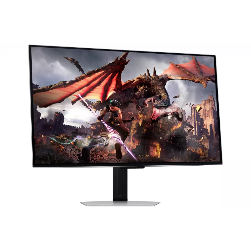 Samsung G80SD datora monitors 81,3 cm (32 collu) 3840 x 2160 pikseļi 4K Ultra HD OLED Sudrabs