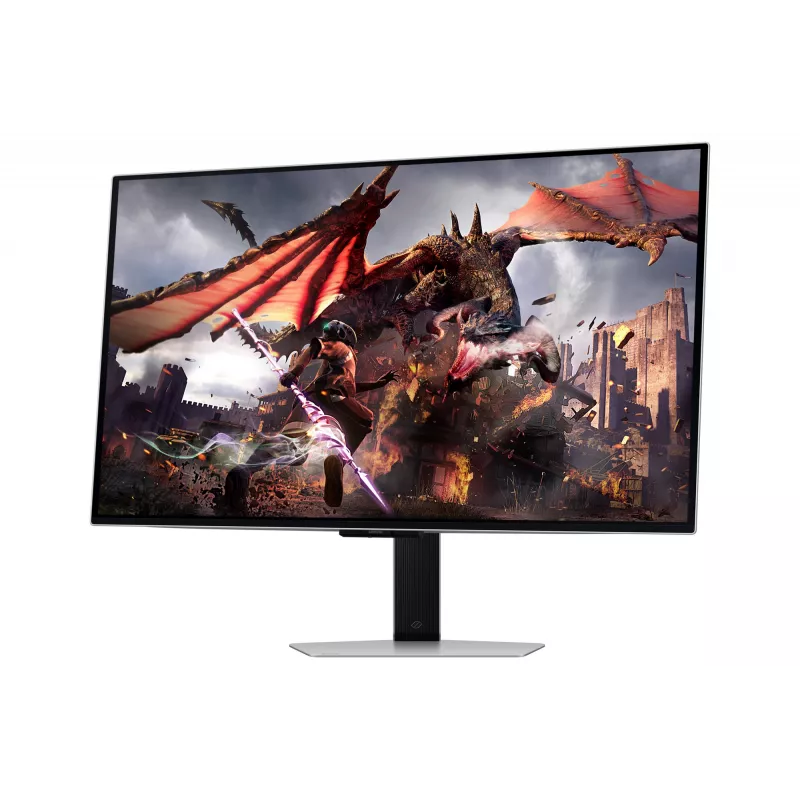 Samsung G80SD datora monitors 81,3 cm (32 collu) 3840 x 2160 pikseļi 4K Ultra HD OLED Sudrabs