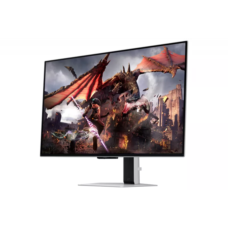 Samsung G80SD datora monitors 81,3 cm (32 collu) 3840 x 2160 pikseļi 4K Ultra HD OLED Sudrabs