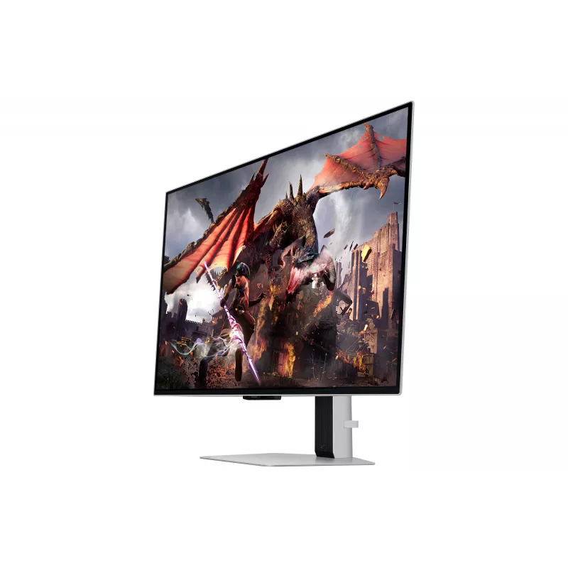 Samsung G80SD datora monitors 81,3 cm (32 collu) 3840 x 2160 pikseļi 4K Ultra HD OLED Sudrabs