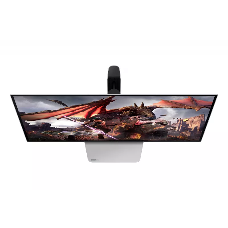 Samsung G80SD datora monitors 81,3 cm (32 collu) 3840 x 2160 pikseļi 4K Ultra HD OLED Sudrabs