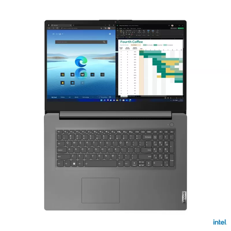 Lenovo V17 G4 IRU Intel® U U300 17,3 collu FHD klēpjdators, 8 GB DDR4, 512 GB SSD, Wi-Fi 6, Windows 11 Home, pelēks