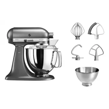 Virtuves kombains KITCHENAID Artisan 300 W 4.8 L Nerūsējošā tērauda bļoda Sudrabs