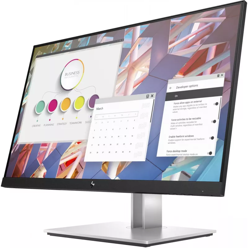 HP E24 G4 FHD monitors, 60.5 cm (23.8 collas), 1920 x 1080 pikseļi, Full HD, LCD, 5 ms, Melns