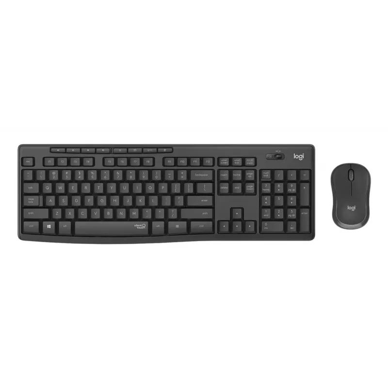 LOGITECH MK295 Klusais Bezvadu Tastatūras un Peles Komplekts - Grafīts - Qwertz Šveices/Luksemburgas