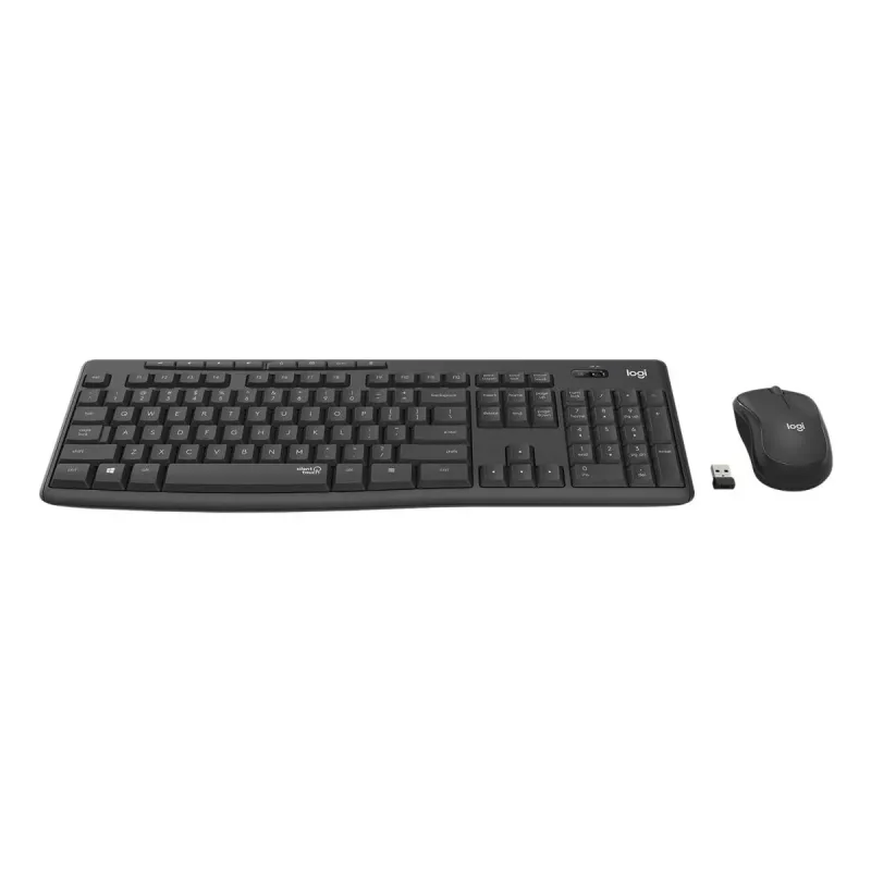 LOGITECH MK295 Klusais Bezvadu Tastatūras un Peles Komplekts - Grafīts - Qwertz Šveices/Luksemburgas