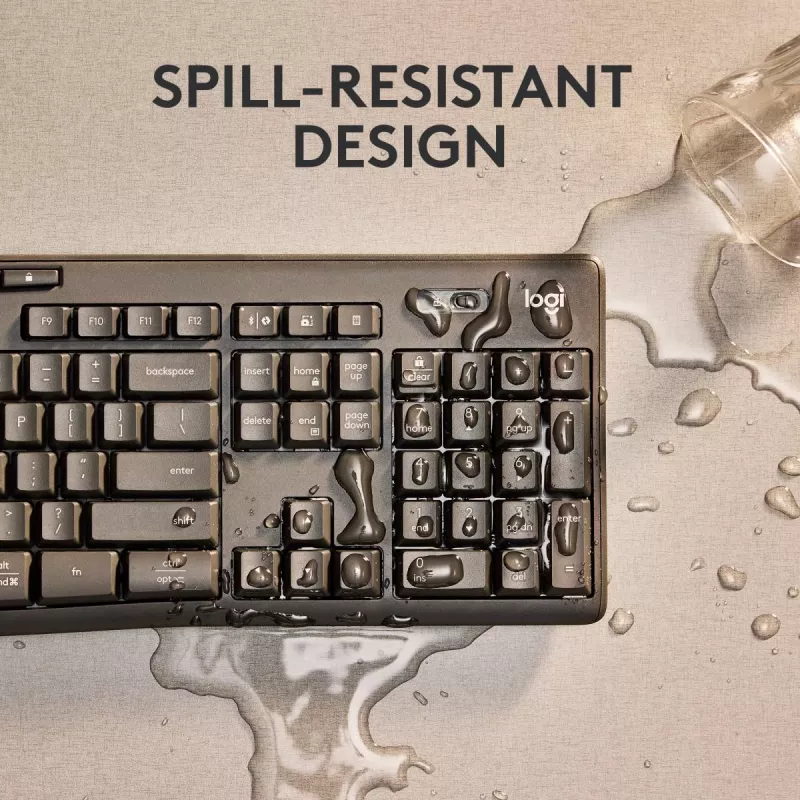 Logitech MK370 Combo for Business pilna izmēra bezvadu tastatūra un pele