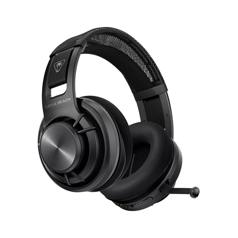 Turtle Beach Atlas Air bezvadu atvērtā tipa spēļu austiņas PC ar 24 bitu augstas precizitātes audio, apraides klases mikrofonu, peldošu austiņu kausu, atmiņas putu spilventiņiem un Bluetooth