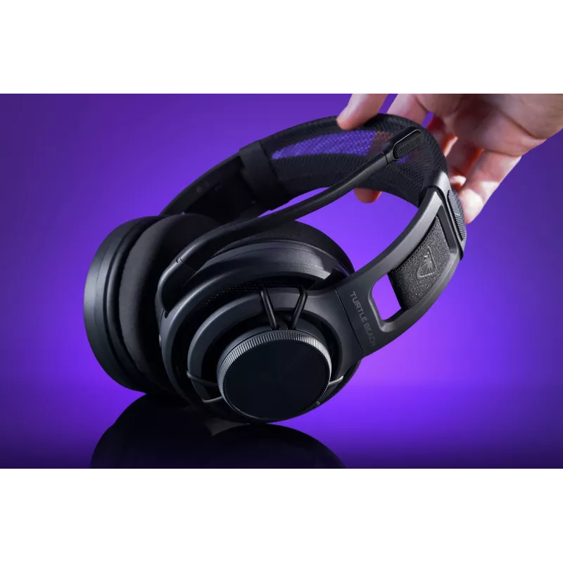 Turtle Beach Atlas Air bezvadu atvērtā tipa spēļu austiņas PC ar 24 bitu augstas precizitātes audio, apraides klases mikrofonu, peldošu austiņu kausu, atmiņas putu spilventiņiem un Bluetooth