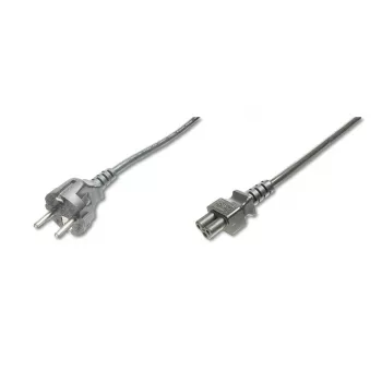 DIGITUS Strāvas vads, CEE 7/7 (Tip-F) - C5 M/F, 75cm H05VV-F3G 0,75mm² melns