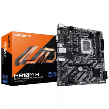 Mātesplate GIGABYTE H810M H Micro ATX, Intel H810, LGA 1851, DDR5, 2x DIMM līdz 128 GB, PCIe 4.0, HDMI 2.1