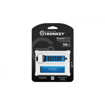 Kingston Technology IronKey 128GB USB-C taustiņu bloks 200C, FIPS 140-3 Lvl 3 AES-256