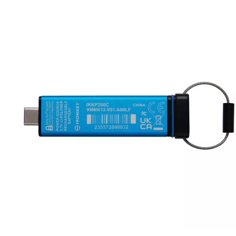 Kingston Technology IronKey 64GB USB-C taustiņu paneļa 200C, FIPS 140-3 Lvl 3 AES-256