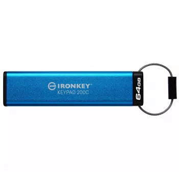 Kingston Technology IronKey 64GB USB-C taustiņu paneļa 200C, FIPS 140-3 Lvl 3 AES-256
