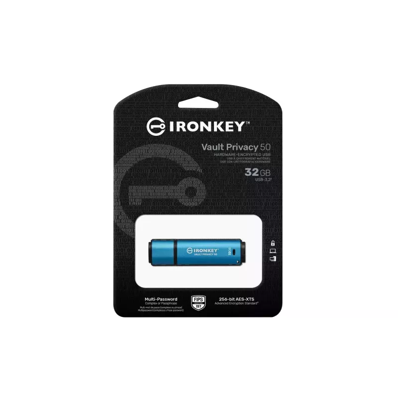 USB zibatmiņa Kingston 32GB USB Type-A IronKey Vault Privacy 50