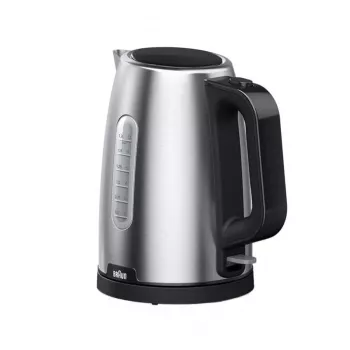 Braun PurShine WK102AI-WK1500BK elektriskā tējkanna 1.7 L 2200 W Melna, Nerūsējošais tērauds