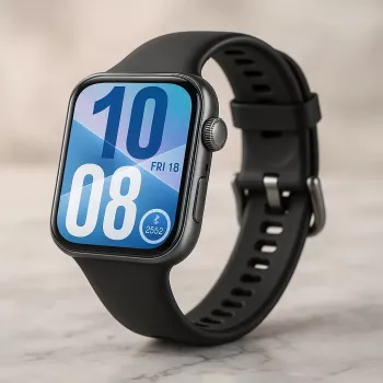 Viedpulkstenis HUAWEI WATCH FIT 4 — 1.82 collu (4.62 cm) displejs, GPS, 400 mAh, alumīnija korpuss 38 mm, melns, polimēra siksniņa