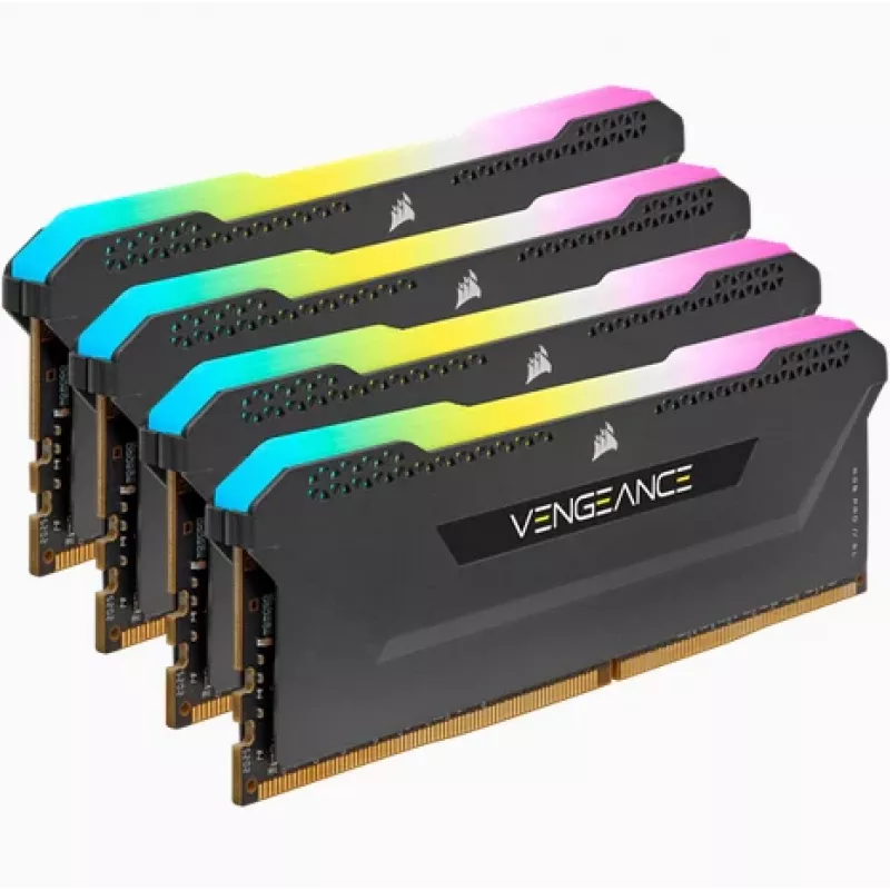 CORSAIR Vengeance RGB Pro SL 64GB (4 x 16GB) DDR4 3200MHz C16 atmiņas komplekts melns