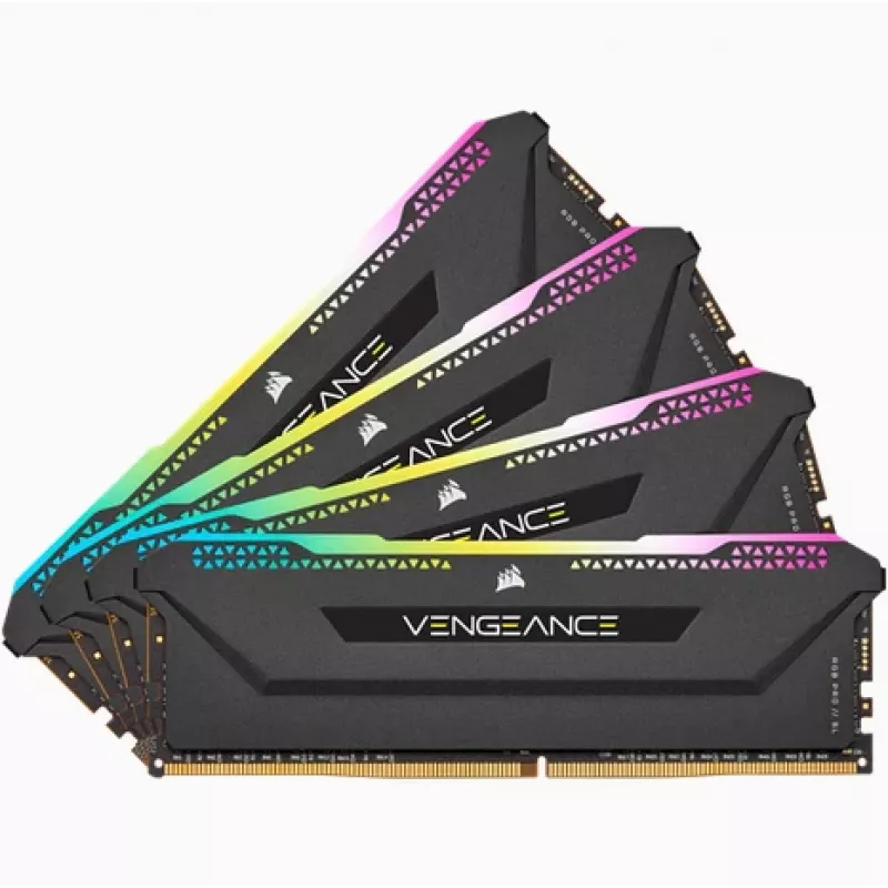CORSAIR Vengeance RGB Pro SL 64GB (4 x 16GB) DDR4 3200MHz C16 atmiņas komplekts melns