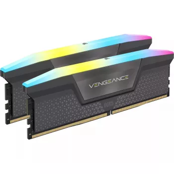 Corsair Vengeance RGB 32GB (2x16GB) DDR5 6400MHz CL32 atmiņas komplekts melns