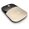 HP Z3700 Gold Bezvadu Pele, Ambidextra, Optiskā, RF Bezvadu, 1200 DPI, Zelts