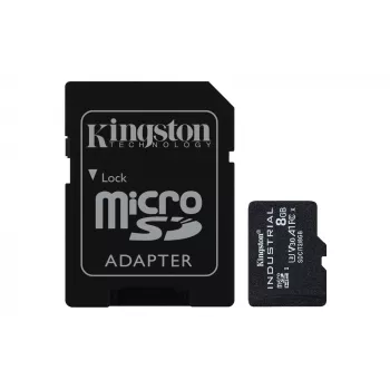 Kingston Technology 8GB microSDHC Industrial C10 A1 pSLC karte + SD adapteris