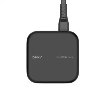 BELKIN USB-C 6-in-1 Core GaN Doks Melns