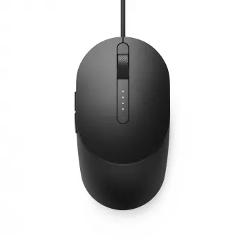 DELL Pro Vadu Pele - MS3220 - Melna, Ambidextra, Lāzera, USB Type-A, 3200 DPI, 2 ms, Melna
