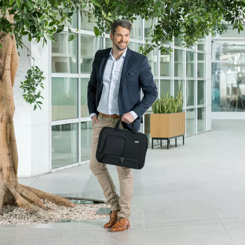 DICOTA Eco Top Traveler Pro portfelis 15-17.3 collu klēpjdatoram - melns / 1680d Rpet poliesters
