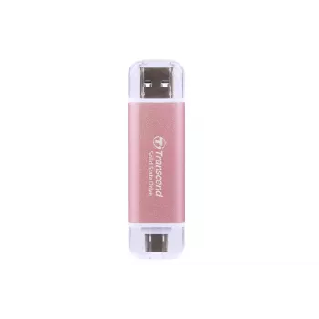 TRANSCEND ESD310P - 512 GB pārnēsājams SSD disks - USB Type-A / USB Type-C - rozā