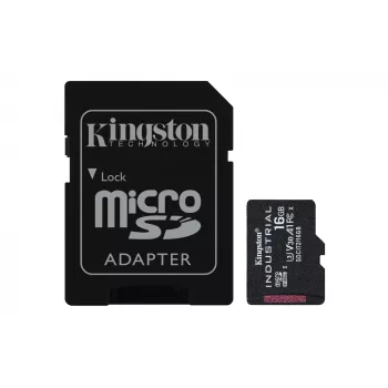 Kingston Technology 16GB microSDHC Industrial C10 A1 pSLC Karte + SD Adapteris