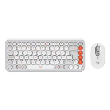 Logitech POP Icon Combo tastatūra un pele Bluetooth QWERTY US International oranžs balts
