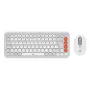 Logitech POP Icon Combo tastatūra un pele Bluetooth QWERTY US International oranžs balts