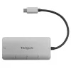 Targus ACH226EU USB-C uz 4 portu USB-A 3.0 centrmezgls, sudrabs