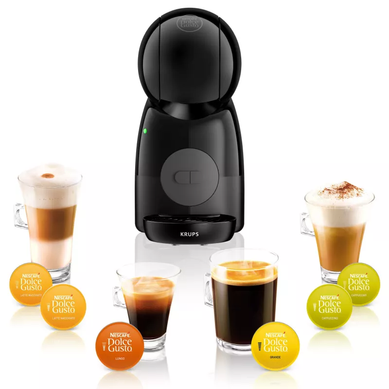 Kafijas automāts KRUPS Piccolo XS KP1A3B, 0.8 L ūdens tvertne, Dolce Gusto kapsulas, 1600 W, melns