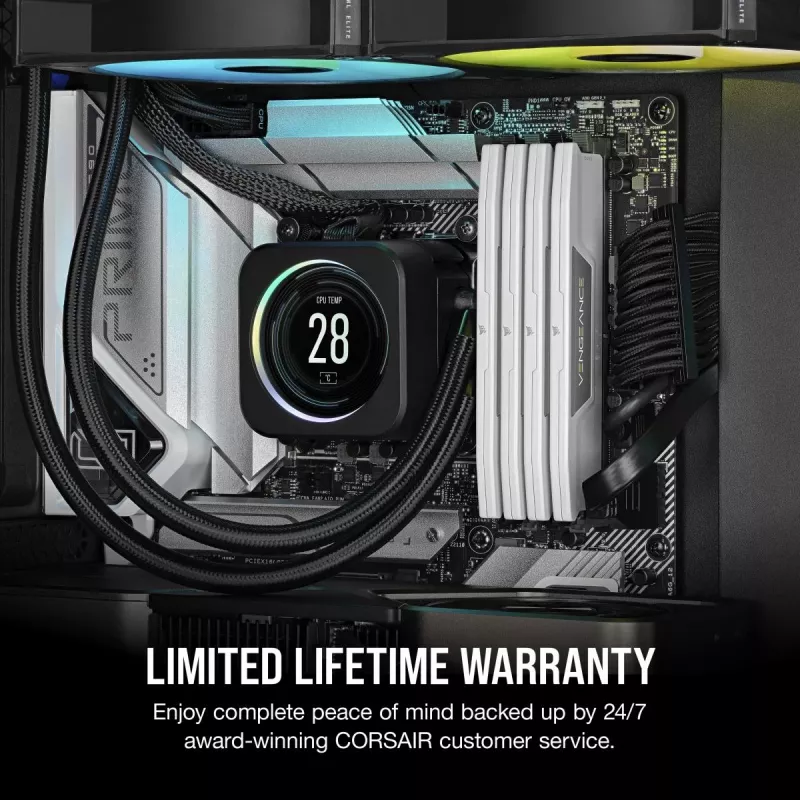 CORSAIR Vengeance 32GB (2x16GB) DDR5 6000MHz CL36 AMD EXPO & Intel XMP atmiņas komplekts balts