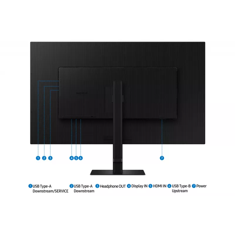 Samsung S80D datora monitors 94 cm (37 collas) 3840 x 2160 pikseļi 4K Ultra HD LCD Melns