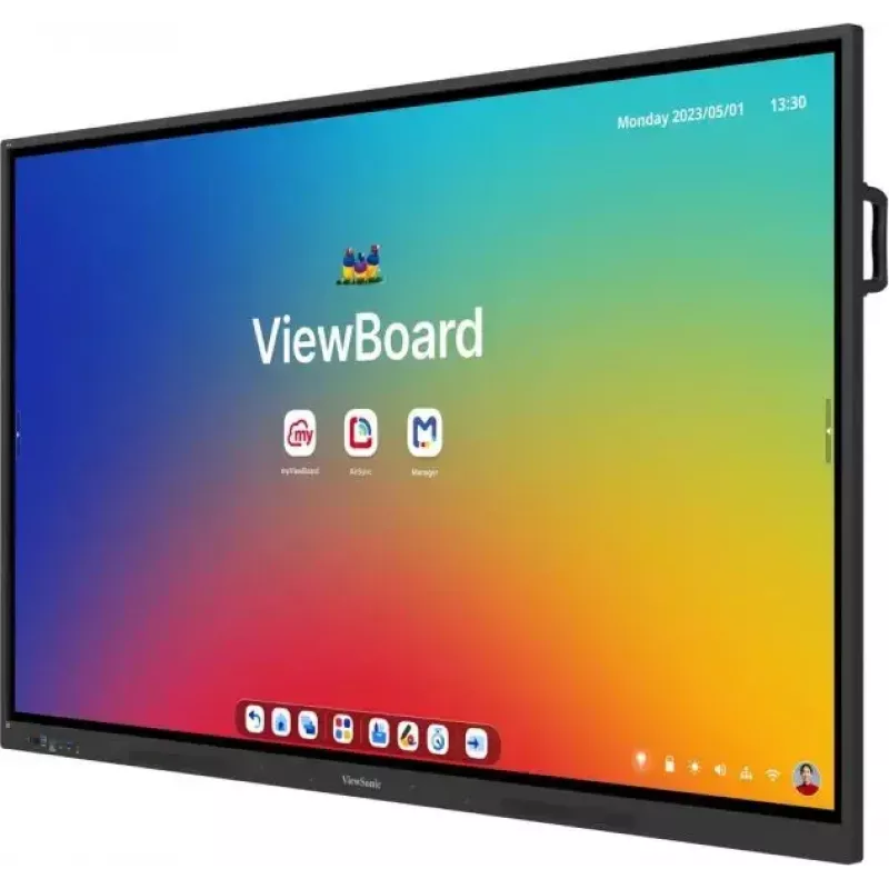 Viewsonic IFP7534 interaktīvā tāfele 190,5 cm (75 collas) 3840 x 2160 pikseļi Skārienekrāns Melns