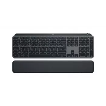 Logitech MX Keys S Bezvadu Apgaismota Tastatūra Melna ar Plaukstas Balstu QWERTZ Vācu