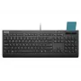 Pilnizmēra vadu viedkartes tastatūra Lenovo Smartcard Wired II — vācu izkārtojums, USB, 106 taustiņi, melna