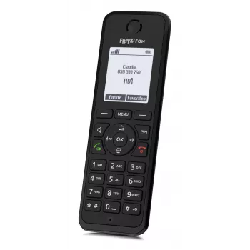 DECT telefons FRITZ Fon M3 bezvadu klausule ar zvanītāja ID, melna