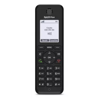 DECT telefons FRITZ Fon M3 bezvadu klausule ar zvanītāja ID, melna