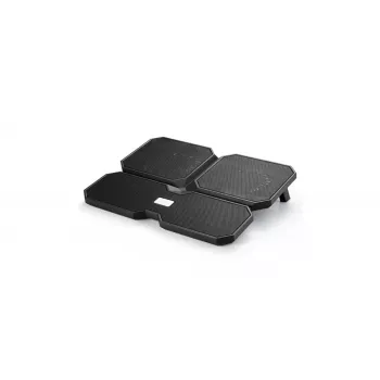 Dzesēšanas paliktnis DeepCool MULTI CORE X6 — 4 ventilatori, 15.6 collu klēpjdatoriem, USB barošana, 380×295×24 mm, 2 USB porti