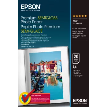 Epson Premium Semi-Gloss Photo Paper A4 20 loksnes